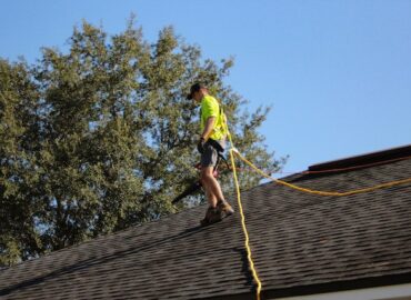 man roofing