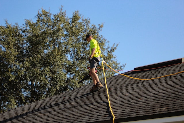 man roofing